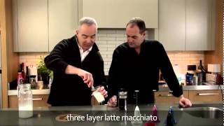 aerolatte  milk frother makes three layer caffè latte macchiato [upl. by Aronel600]