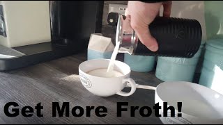 How to Get More Froth from Your Nespresso Coffee Aeroccino  Nespresso tips and help [upl. by Anna-Diane]